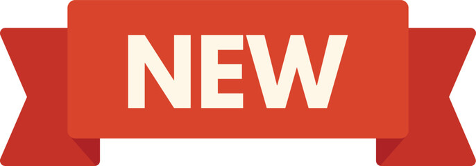 Poster - red ribbon is displaying the word new, perfect for showcasing something new
