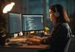 © Rizka - Programmer Working Late at Night