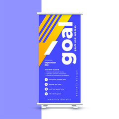 Wall Mural - modern rollup standee cover template for corporate seminar