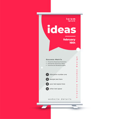 Wall Mural - rollup standee cover template a corporate stationery