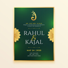 elegant indian wedding event card template make a lasting impression