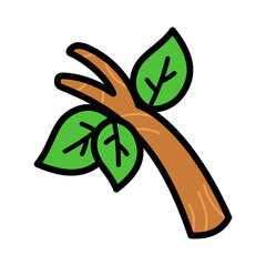 Tree Branch Vector Doodle Illustration