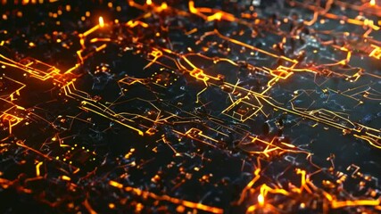 orange technology element board background