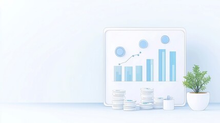 Poster - AI Portfolio Management Tool, a sleek and modern design featuring vector line art for insurance products, includes ample copy-space for easy integration of text and branding.
