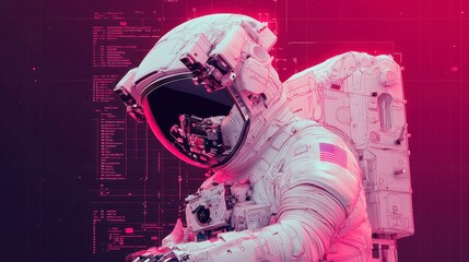 Poster - AI-Driven Risk Assessment Automation, an innovative solution utilizing intelligent tools for streamlined risk evaluations, featuring clean vector line art and ample copy space.