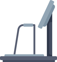 Poster - treadmill with a screen is standing in a home gym, ready for a cardio workout