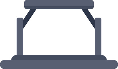 Poster - This vector shows a car service lift, a symbol of vehicle repairing