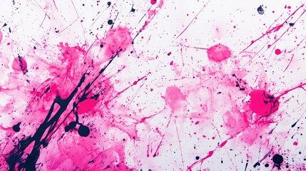 Poster - Abstract pink splashes on a white background, offering a minimalist yet vibrant aesthetic. Perfect for adding a pop of color to any design.