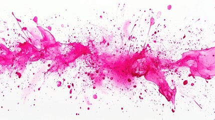 Poster - Abstract pink splashes on a white background, offering a minimalist yet vibrant aesthetic. Perfect for adding a pop of color to any design.