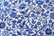© Sayfar - detailed blue and white chinoiserie pattern with interwoven vines and blossoms vintage porcelain style elegant and intricate floral motifs leading lines