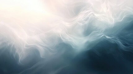 Poster - An abstract smoky background with soft swirling lines and light effects, creating a mysterious and ethereal atmosphere.
