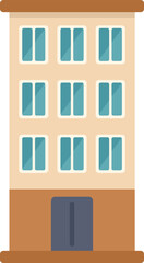 Poster - Modern city building with a brown facade and multiple windows is standing tall