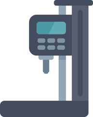 Poster - digital depth micrometer with electronic display showing measurement results