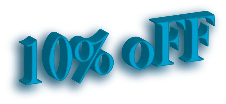 10% off typography
