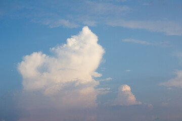 Wall Mural - 
Blue sky and puffy clouds