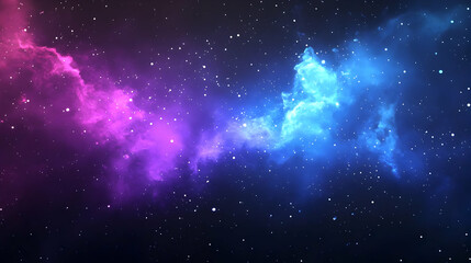 Abstract Space Background with Swirling Nebulae and Scattered Stars