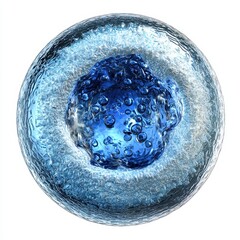 Poster - Isolated Blue Cell Concept in 3D Rendering