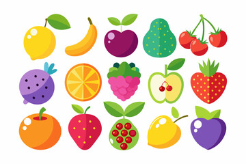 Wall Mural - Seamless pattern with fruits