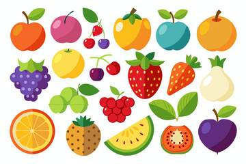 Wall Mural - Seamless pattern with fruits