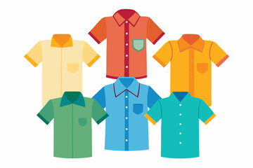 Sticker - Vector men's colorful t-shirt illustration