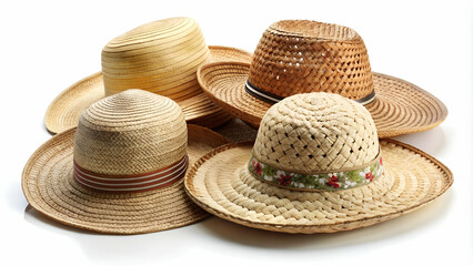 straw hat isolated on white background