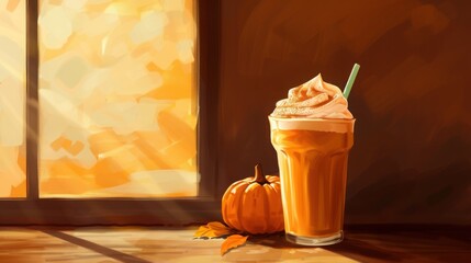 Wall Mural - Pumpkin Spice Latte 