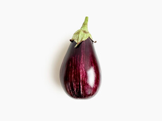 purple eggplant on a white background