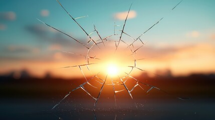  A cracked mirror reflecting a distorted self-image, representing the self-limiting beliefs of a Fixed Mindset.