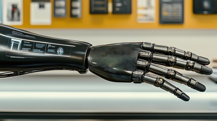 Poster - Robotic Hand in Modern Technology Display