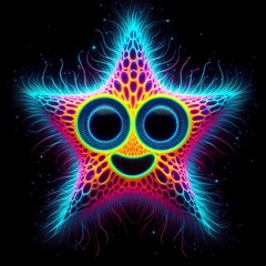 3d fantasy style glowing starfish