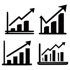 Fototapete - Graphs charts set free royal stock image generated Ai