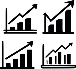 Fototapete - Graphs charts set free royal stock image generated Ai
