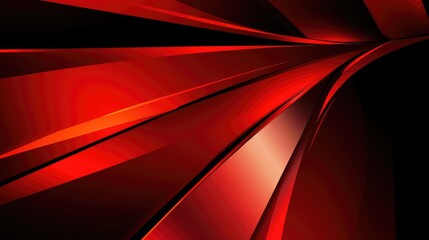 Poster - dynamic red background with bold lines and curves