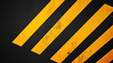 Poster - bold yellow stripes on dark background design
