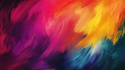Poster - vibrant brushstroke background in bold colors