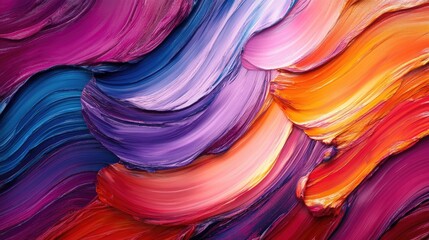 Poster - vibrant colorful brushstrokes abstract background