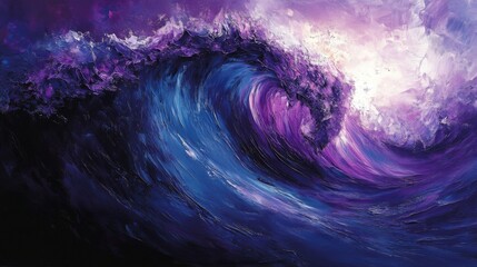 Canvas Print - Abstract Ocean Wave Painting