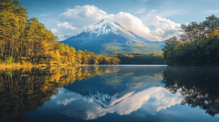 Canvas Print - Majestic Mountain Reflections