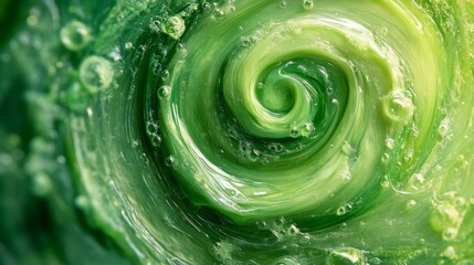 Poster - Abstract Green Swirl Art