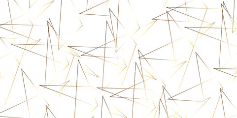 Poster - Abstract background with liens and triangles shape on white background. White and golden geometric overlapping rectangle pattern Geometric background soft shadows as patten ..White polygon textured .