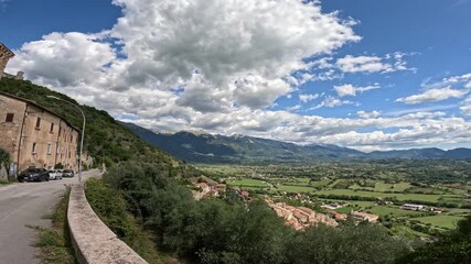 Poster - View of the landscape around Alvito, a village in Lazio in Italy.