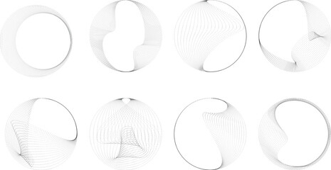 Fototapete - dots in circle form . dotted rounded shape vector illustration .lots of halftones form a ring . desi