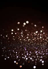 Wall Mural - sparkling bokeh lights on dark background