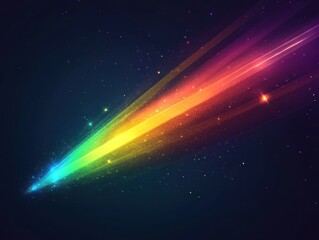 Poster - A radiant colorful light flare for design, featuring soft gradients of color blending into each other, creating a visually pleasing effect for design work or presentations