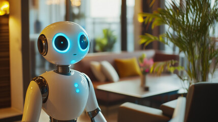 Poster - AI chatbots help people around the world by providing support and answering questions online. They're like friendly robots that can chat with you using the internet.