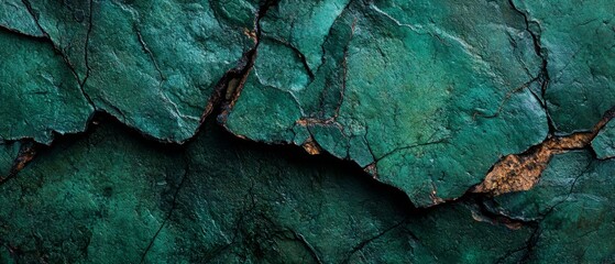 Sticker -  A tight shot of a green stone featuring a brown smear of earth on one side