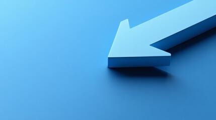 Poster - A blue tab with a white arrow, designed for 3D presentations.