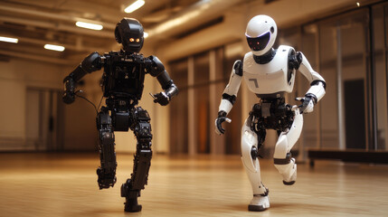 Poster - Robots are learning to move with incredible precision thanks to artificial intelligence. This technology is helping robots become more helpful and efficient in the future.
