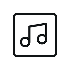 Poster - Music track isolated icon, music album vector symbol with editable stroke