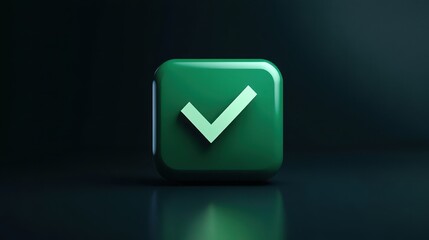 Green check mark icon symbolizing approval or success for apps and websites